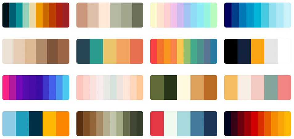 آشنایی با پالت های رنگی در طراحی های گرافیکی