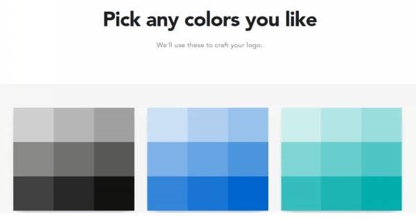 انتخاب پالت رنگی در ابزار طراحی علامت تجاری Logojoy