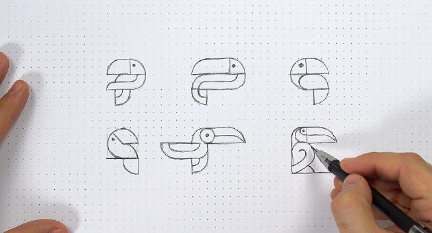 مراحل طراحی لوگو دستی